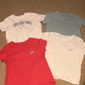 Vineyard Vines Kids' Short Sleeve Tees LOT of 4 Red, White, Teal XL
